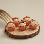 くまとかぼちゃキャラメルプリン