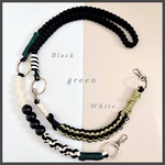 スマホショルダーストラップ【green×Black】パラコード　ハンドストラップ　ネックストラップ　スマホストラップ　携帯ストラップ　マクラメ　モバイルグッズ　スマホケース