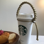 マスタードベージュ　パラコード　ドリンクホルダー　