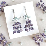 ラベンダーの花束ピアス