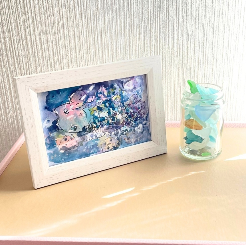 旅の途中に小さな仲間ができました/原画イラスト