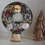 【早割・　Mサイズ】　新作⭐︎ガラスのクリスマスリース　Mサイズ　　大人クリスマス　北欧　毎年飾れる