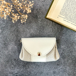 本革　コンパクトキーウォレット（ホワイト✕ホワイト）