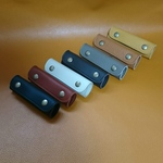 machakochama様専用ページ持ち手カバー(本革)11.5㎝×11.5㎝ブラック2枚チョコ2枚