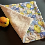 泉州産シャーリングタオル地はんかち セキセイインコちゃん柄