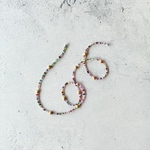 カラフルvintage beads×ゴールドハートのマスクストラップ