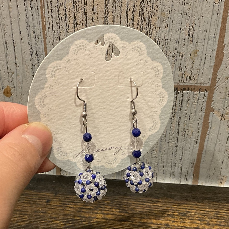 あみあみ　ピアス　フラーレン ゴールドコーティング・ヘマタイト2mm珠フラーレン・ピアス