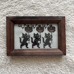 【送料込】黒猫パレード🐈‍⬛フレーム入り