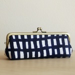 ミナペルホネン【sora check】がま口 ペンケース