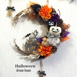 送料無料🌙三日月👻Halloween館リース　玄関リース　三日月