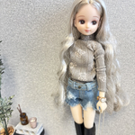 ブラウン　くまさん柄　ニット　トップス　ピュアニーモ　ドール　コート　アウター　ワンピース　ブルゾン