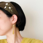 【9月20日販売開始！】髪も心もリラックス♫カモミールの刺繍ヘアターバン/ヘアバンド