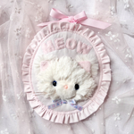 ぬいぐるみウォールデコ ピンク ねこ MEOW hugme