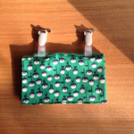 小花柄のオーガニックコットンの移動ポケット♫green