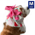 いちご柄/犬スヌード／マジックリボン型