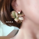  autumn flower ピアス / イヤリング 花 コットンパール  春 