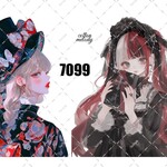 original sticker « no.7099 »     //     人物ステッカー オリジナルステッカー オリジナル人物ステッカー ステッカー cotton melody ミニステッカー