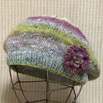 🎄SALE🌟自然派手紡ぎウールヤーンで編んだナチュラル♪ベレー帽/野呂英作あづみ col.19/再販