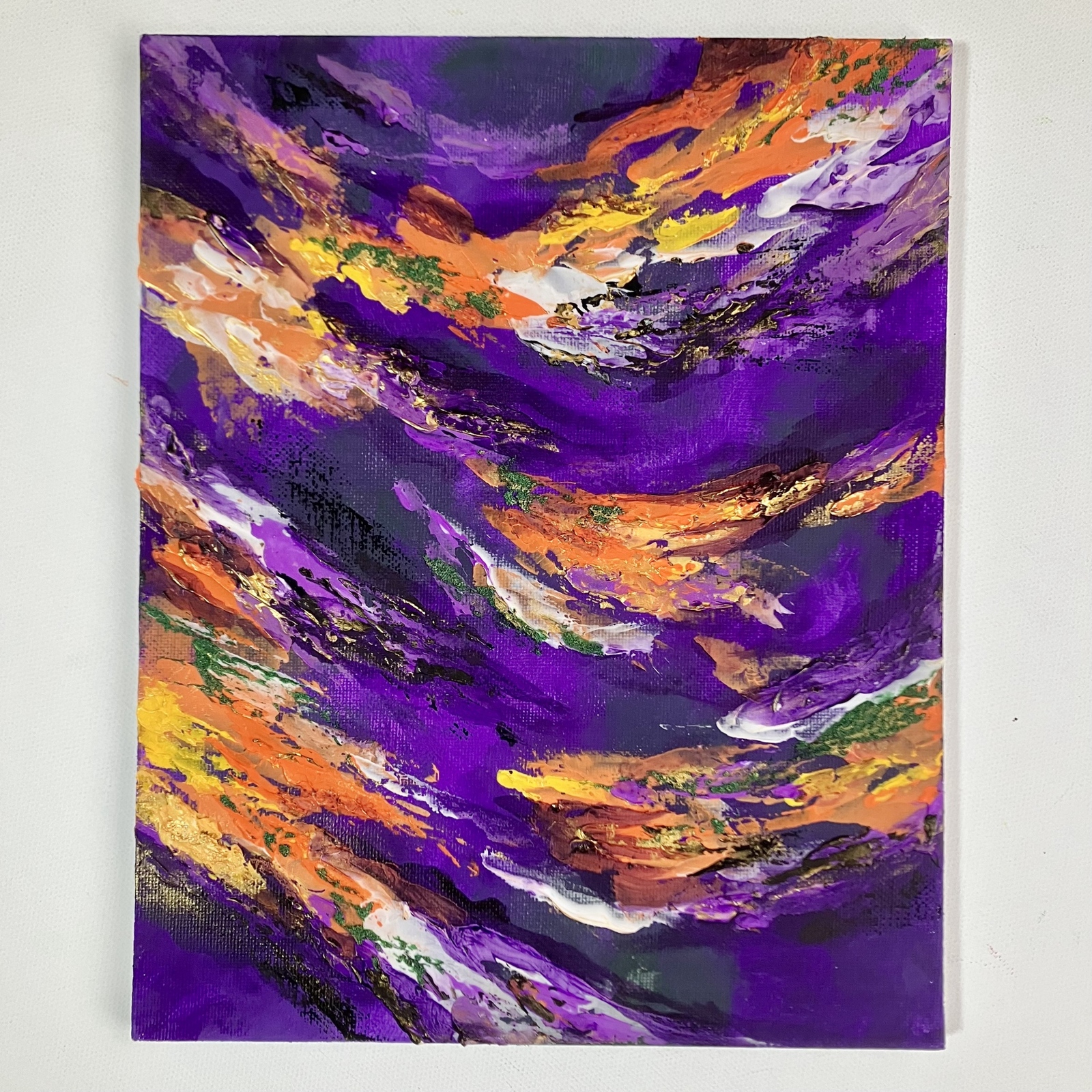 sunrise＊絵画 風景画 アクリル画 海 空 テクスチャーアート