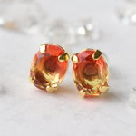 glass jewel【orange＆yellow】 ピアス/イヤリング変更可