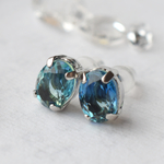 glass jewel【blue＆green】 ピアス/イヤリング変更可