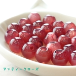 【40個/10㍉】【ba-b-308】❁アンティークカラーキャッツアイ鈴丸ビーズ❁アンティークローズ❁