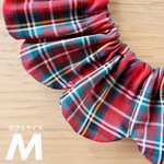 猫首輪《M》リバティ タータンチェック レッド