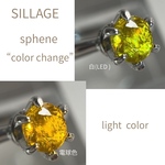 天然　カラーチェンジ スフェーン ソーティング付き 大粒約1.2ct 天然石 天然スフェーン フリーサイズリング  シルバー925 ロジウムメッキ 日本宝石科学協会 リング　7月誕生石