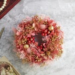 Petite Couronne＜amour＞＊クリスマスリース＊ホワイトリース＊秋冬＊リース＊ミニリース ＊ウィンターリース＊プリザーブドフラワー＊お花＊ギフト＊結婚祝い＊フラワーリース