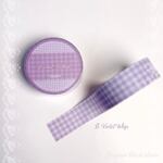 Cherish365【B - Violet Whip】Gingham Check Series マスキングテープ　CHO720B