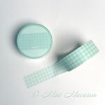 Cherish365【D - Mint Macaron】Gingham Check Series マスキングテープ　CHO720D
