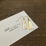 真鍮/シルバーのシンプルピアス