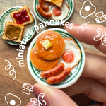 ミニチュア 朝ごぱんプレート パンケーキ /グリーン