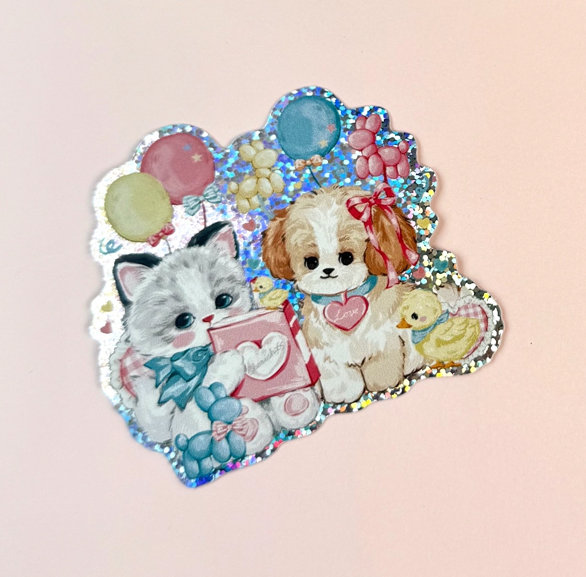 Cherish365【Small Animals Land】マット PET フレークシール 30枚