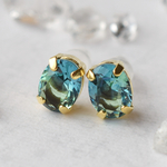 glass jewel【blue＆green】 ピアス/イヤリング変更可