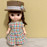 【送料込み】メルちゃん　ソランちゃん　服　ワンピース＆カンカン帽　2点セット