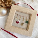 クリスマス　ガーランド　オーナメント　刺繍フレーム　インテリア　置物　冬