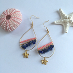 ハワイの夜空とプルメリアのピアス♡イヤリング等への変更可♡