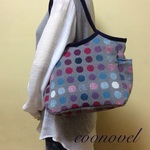 角型グラニーバッグ☆ドット☆グレー系