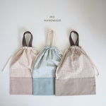 選べるサイズ｜シンプルで可愛い｜お着替え袋｜体操服入れ｜チェック柄｜入園準備
