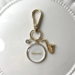 【受注生産】ミニチュア楽器チャームがかわいい♪名入れ・文字入れキーホルダー/ラウンドプレートチャーム/名入れキーホルダー/名入れチャーム/プチギフト/推し活/レジンキーホルダー/ペア/席札/吹奏楽