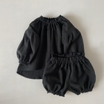 ふわふわダブルガーゼ　セットアップ　marron ブラウス かぼちゃパンツ　6カラー　80 90 100 