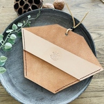 本革コーヒーフィルターケース　コーヒータイム　カフェ　ベージュ