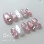 Ｎｏ．A-006/ハートホロ /マグネットネイル /ピンクネイル/