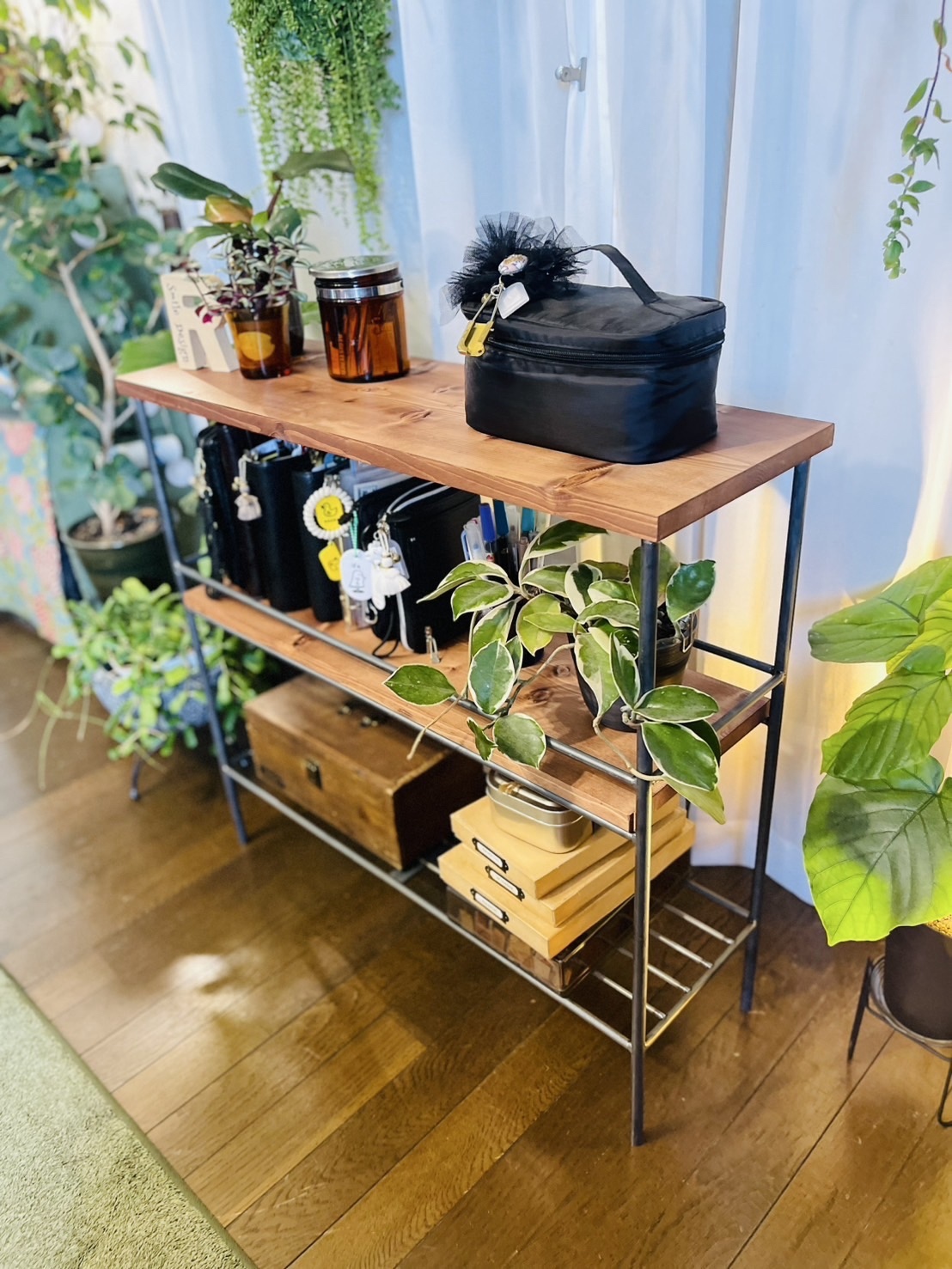 アイアン家具　男前テーブル　無骨　オーダーメイド　インダストリアル　カフェラック アイアンテーブル オーダーメイド アイアン家具