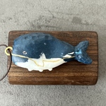 【すりすり石】海の癒し・マッコウクジラのバックチャーム　キーホルダー　ウォーリーストーン　リラックス効果　不安解消　パニック障害　パニック発作　不安障害　抑うつ