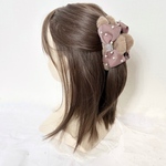 【冬の必須アイテム】ファークリップ ファー パール 秋冬 ふわふわ ヘアクリップ ヘアクリップ バンスクリップ クリスマス プチギフト プレゼント