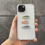 3色のリアルな魚スマホケース