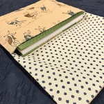 鳥獣戯画薄茶＊御朱印帳入れ/1,2冊用/再販なし