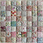 パッチワークキルトマット＊リバティ 素敵なガーデニング